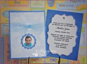 Christening And 1st Birthday Invitation Layout