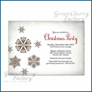 Christmas Cocktail Party Invitation Template Free