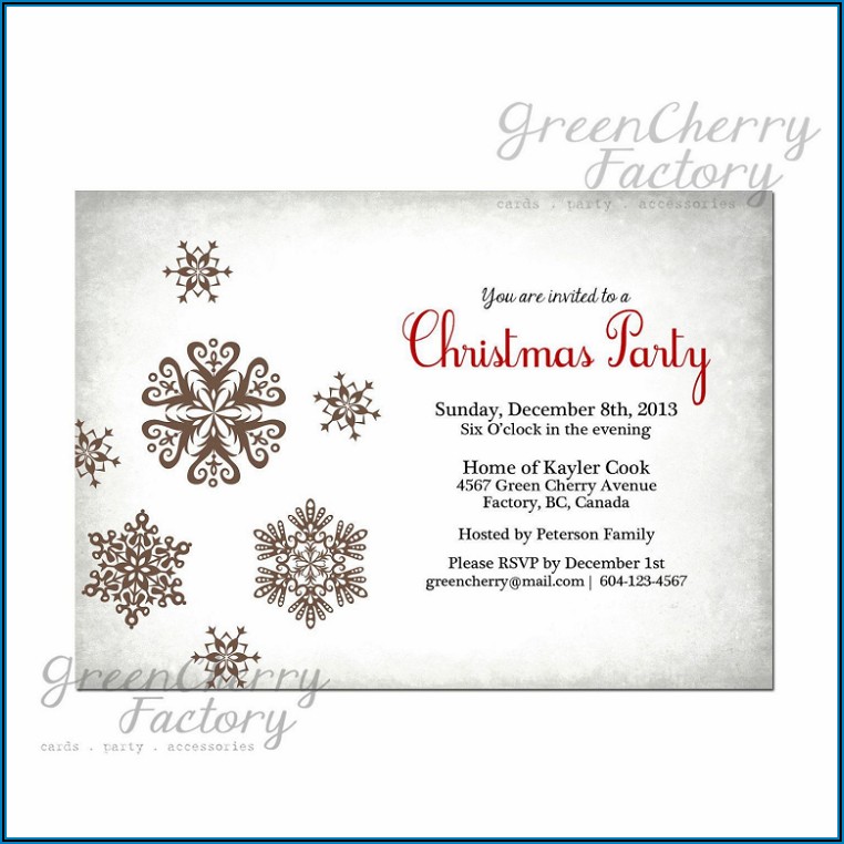 Christmas Cocktail Party Invitation Template Free