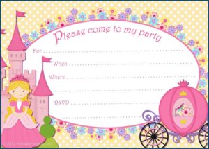 Cinderella Birthday Invitation Free Template