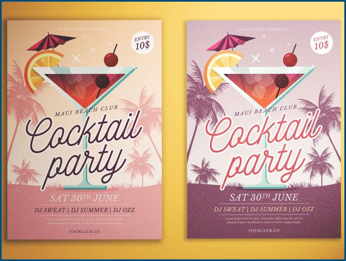 Cocktail Party Invitation Template