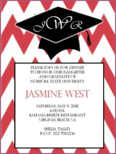 College Graduation Dinner Invitation Wording