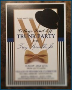 College Send Off Party Invitation Wording
