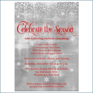 Company Holiday Party Invitation Email Sample