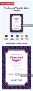 Concert Invitation Template Word