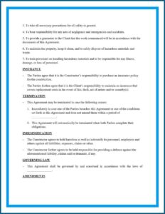 Construction Terms And Conditions Template Uk