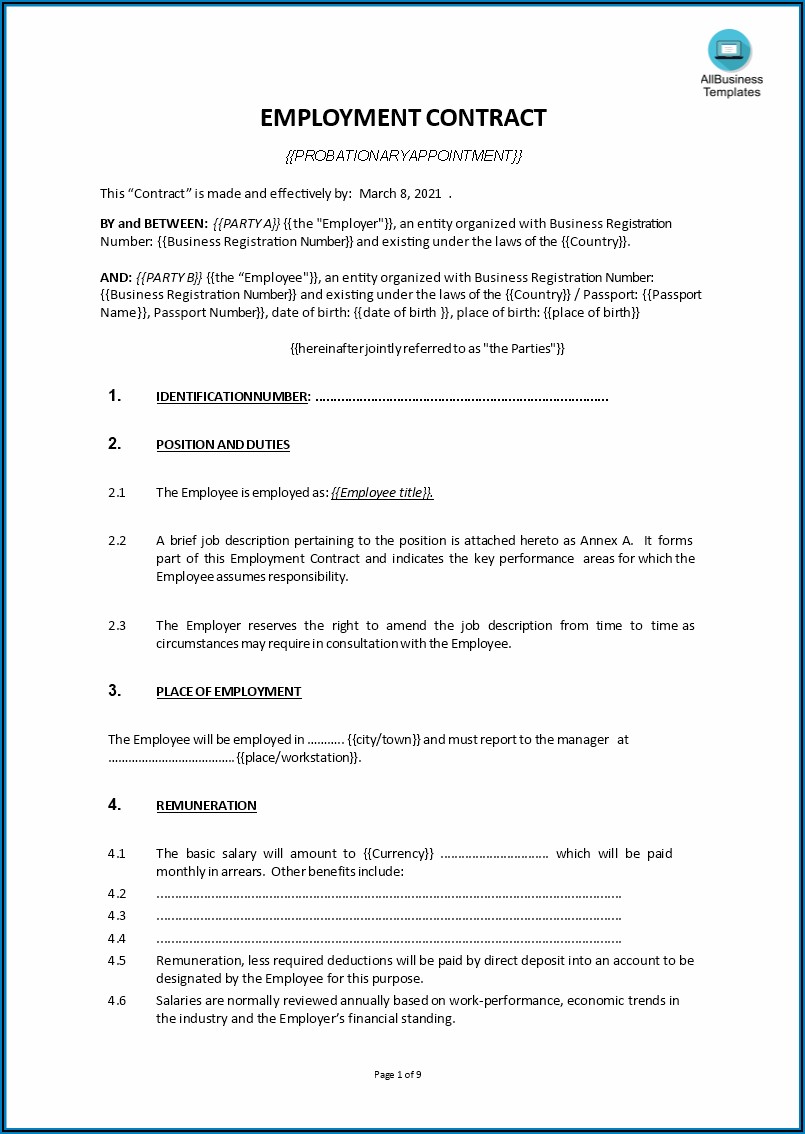Contractor Terms And Conditions Template Uk