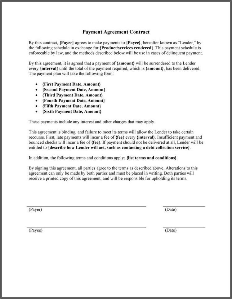 Contracts Terms And Conditions Template