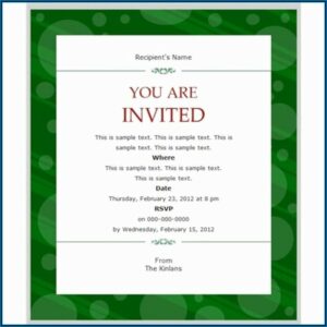 Corporate Event Invitation Sample