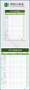 Daily Sales Report Template Excel