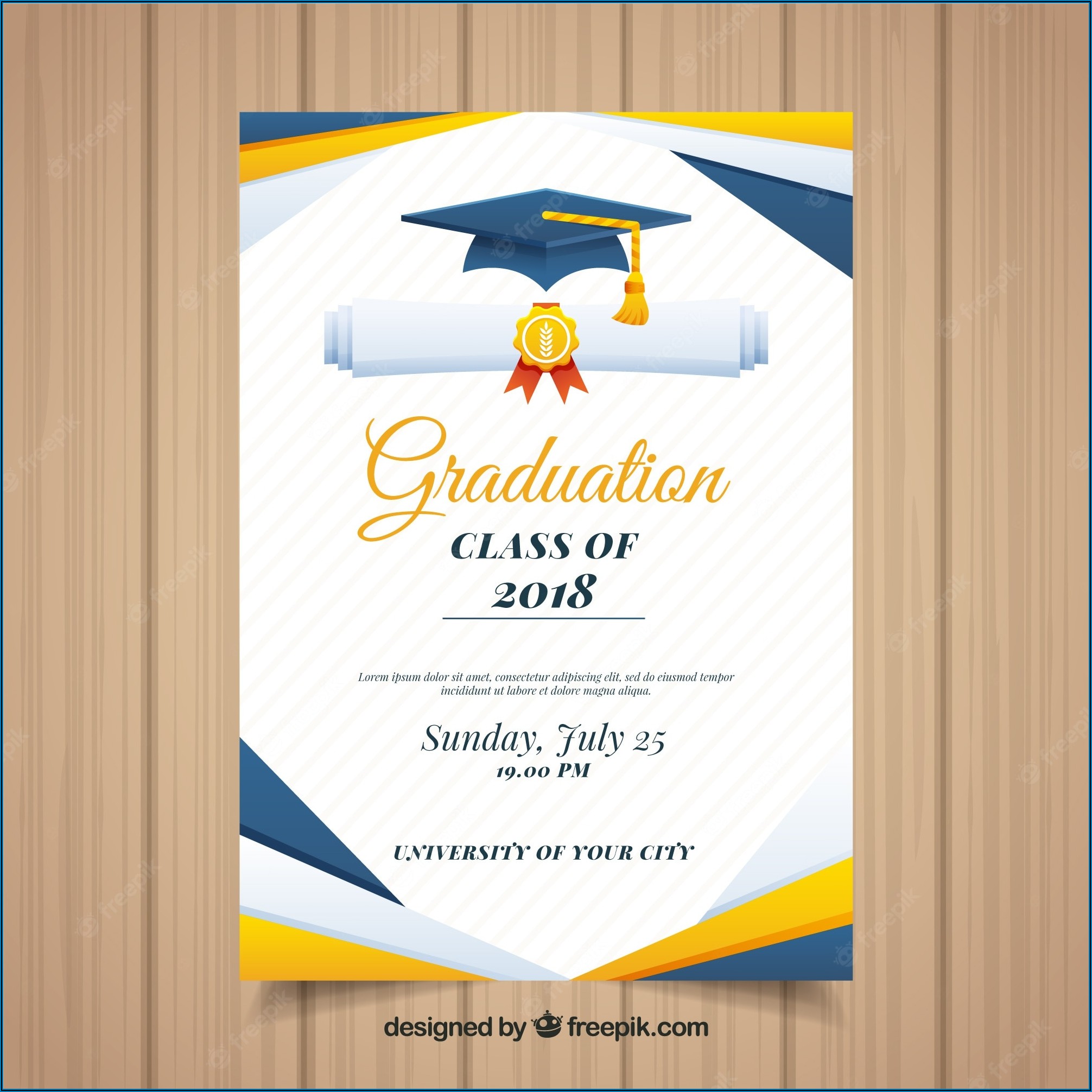Design An Invitation Card For Graduation Ceremony