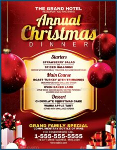 Diner Menu Template Free