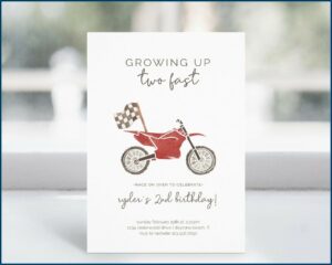 Dirt Bike Birthday Invitation Template
