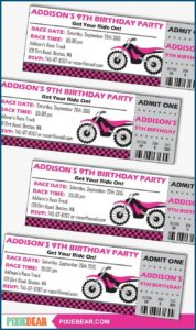 Dirt Bike Birthday Invitations