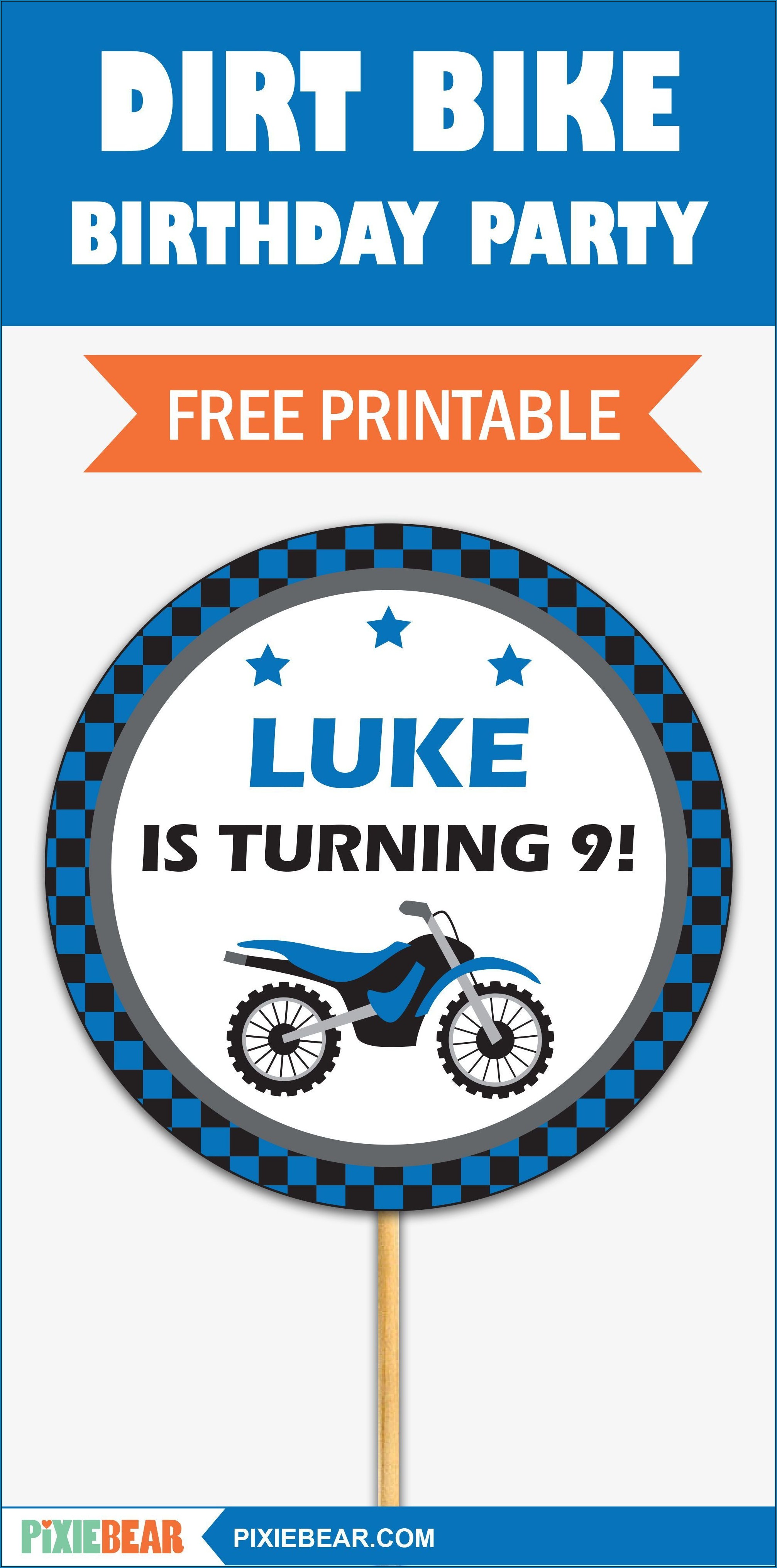 Dirt Bike Birthday Invitations Free