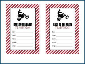 Dirt Bike Birthday Party Invites