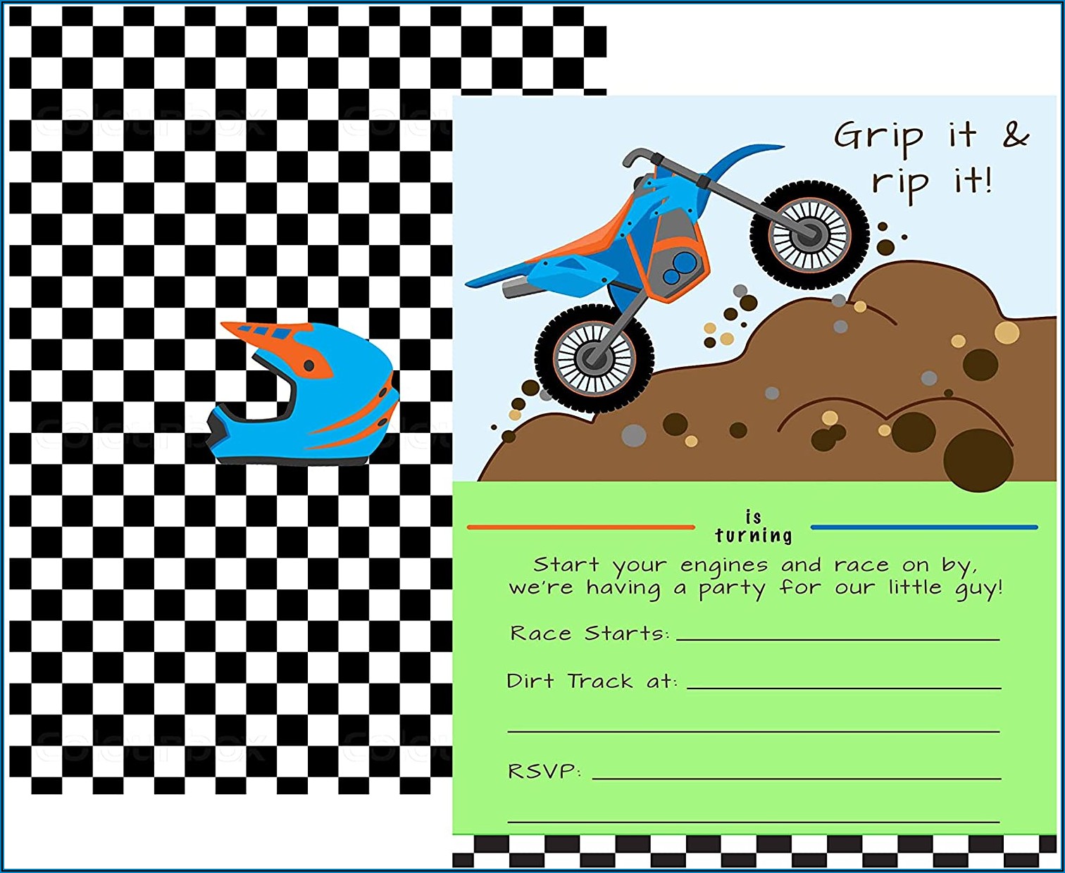 Dirt Bike Invitations Printable