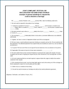 Divorce Papers Template Pdf