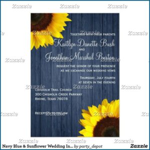 Diy Sunflower Wedding Invitations