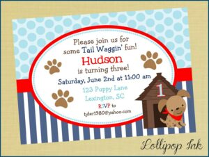 Dog Birthday Invite Template Free