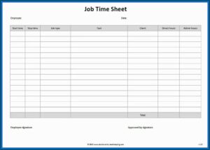 Download Monthly Timesheet Template