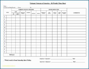 Download Timesheet Template Excel