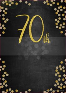 Editable Downloadable 70th Birthday Invitations Templates Free