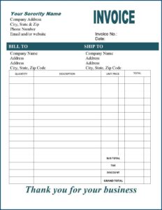 Editable Invoice Template