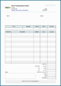 Editable Invoice Template Free Download