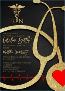 Etsy Nursing Graduation Invitations