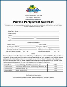 Event Rental Contract Template