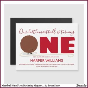 First Birthday Magnet Invitations