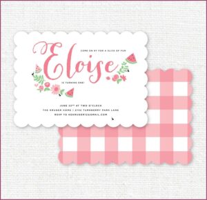 First Birthday Picnic Invitations