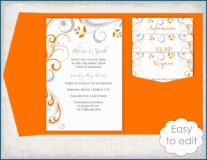 Folded Invitation Template Word