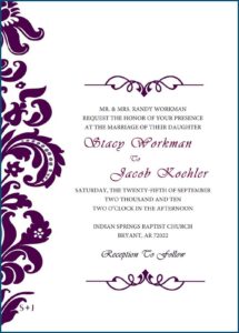 Formal Invitation Card Template Free Download