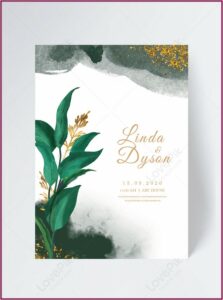 Free Botanical Wedding Invitation Template