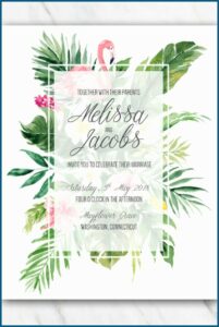 Free Hawaiian Wedding Invitation Templates