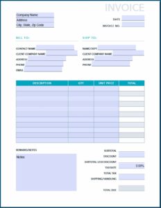 Free Invoices Templates