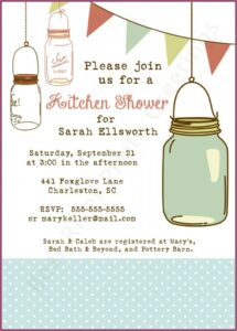 Free Printable Mason Jar Wedding Shower Invitations