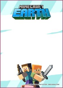 Free Printable Minecraft Birthday Invitations Templates