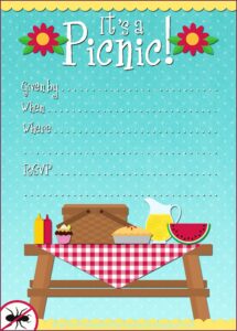 Free Printable Picnic Invitations