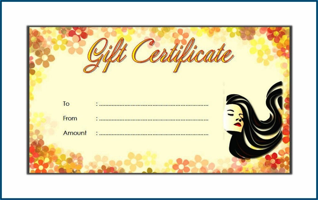Free Printable Salon Gift Certificate Templates