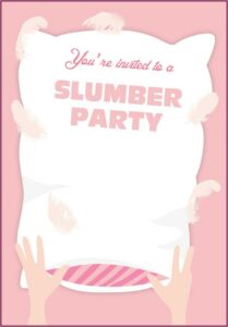 Free Printable Spa Sleepover Invitations