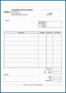 Free Sample Invoice Template Word