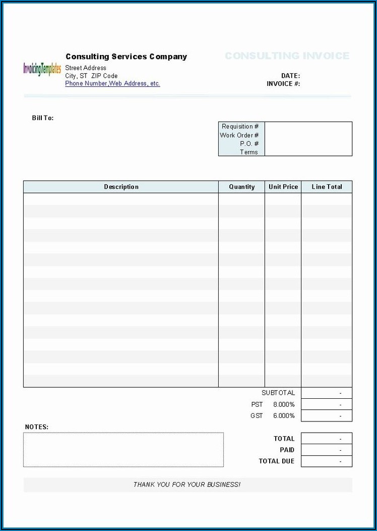 Free Sample Invoice Template Word