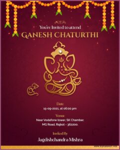 Ganesh Chaturthi Invitation Card