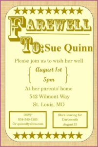 Going Away Lunch Invite Wording