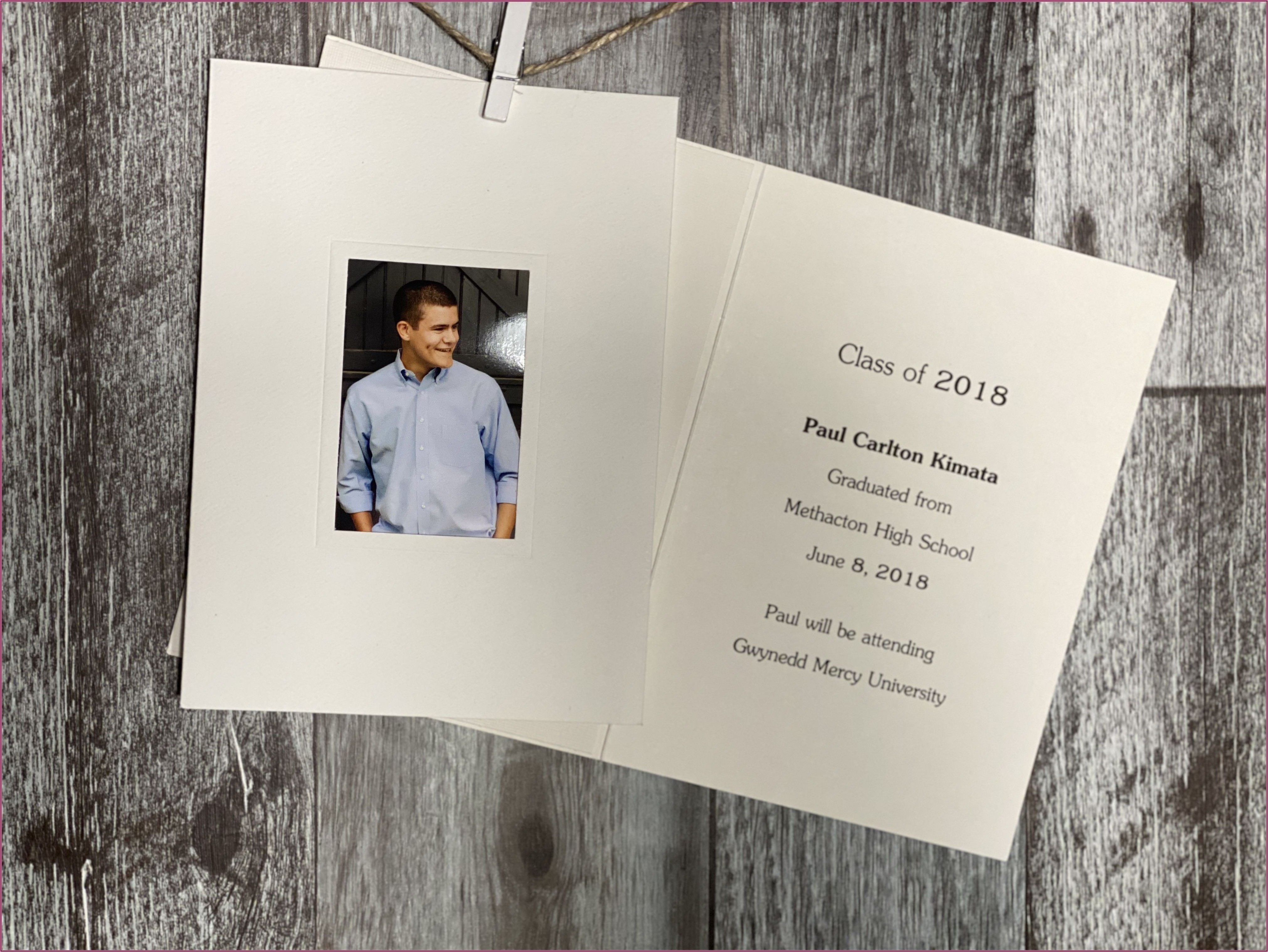 Graduation Announcement With Photo Insert