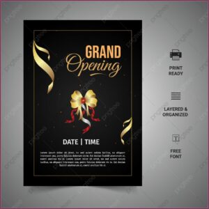 Grand Opening Invitation Card Template Free Download