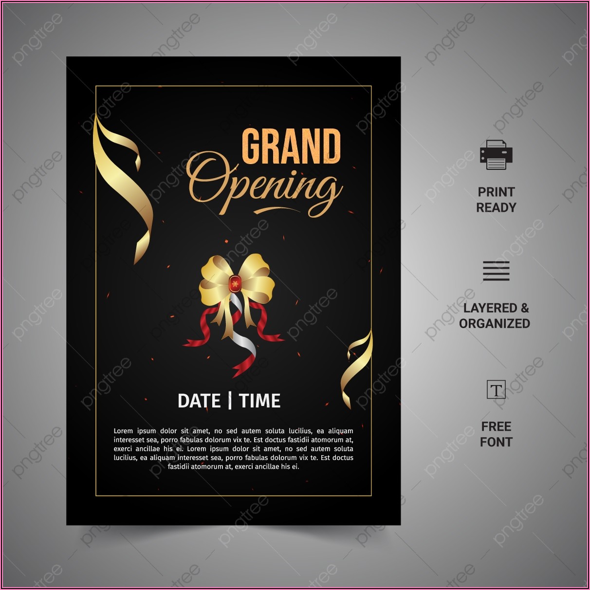 Grand Opening Invitation Card Template Free Download